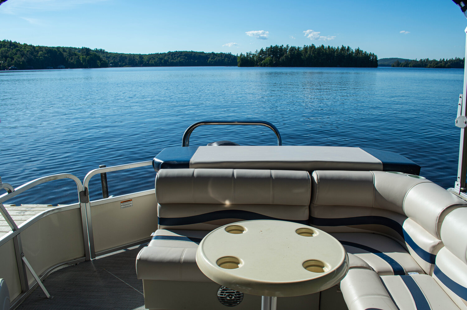 Luxury Pontoon Boat Rental Upper Saranac Lake, NY
