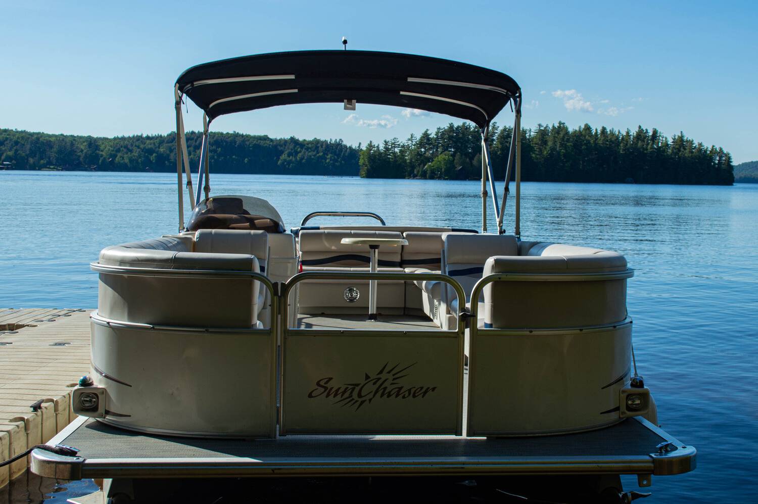 Luxury Pontoon Boat Rental Upper Saranac Lake, NY